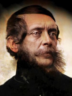 Kossuth Lajos 1852 színezett fotó